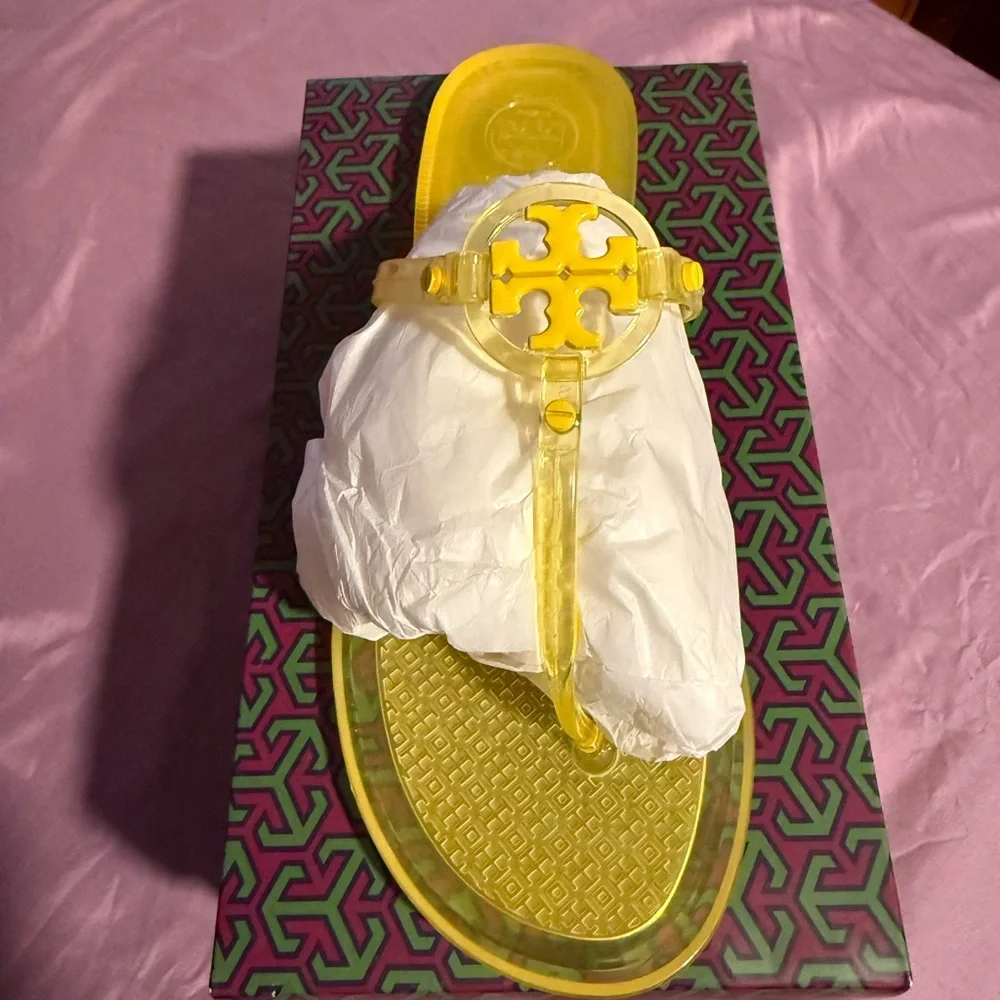 Mini Miller Flat Thong Sandal in Citrus Yellow
